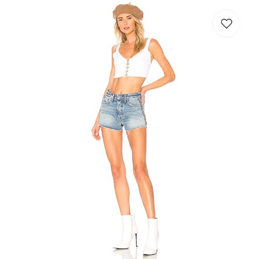 NWT GRLFRND Cindy High-Rise Cut Off Short